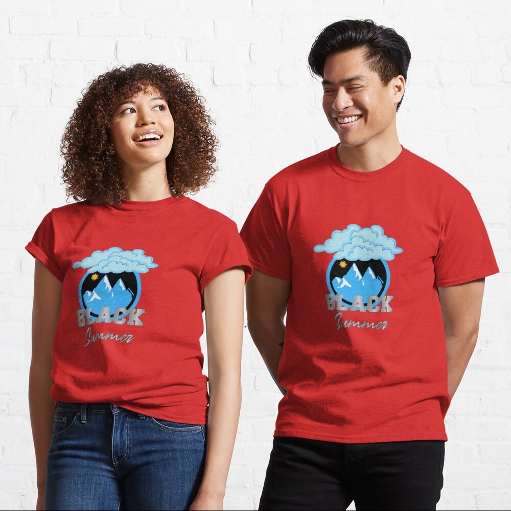 Black Summer Red Summer Couples T Shirt
